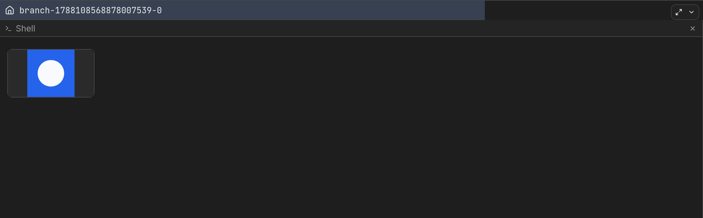 Terminal pane with an asset thumbnail from treq send